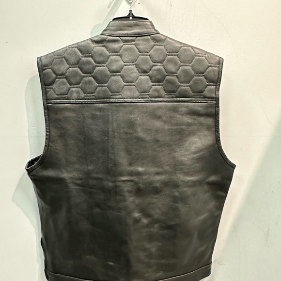 Leather Club Vest with black style - Picture 2 of 2